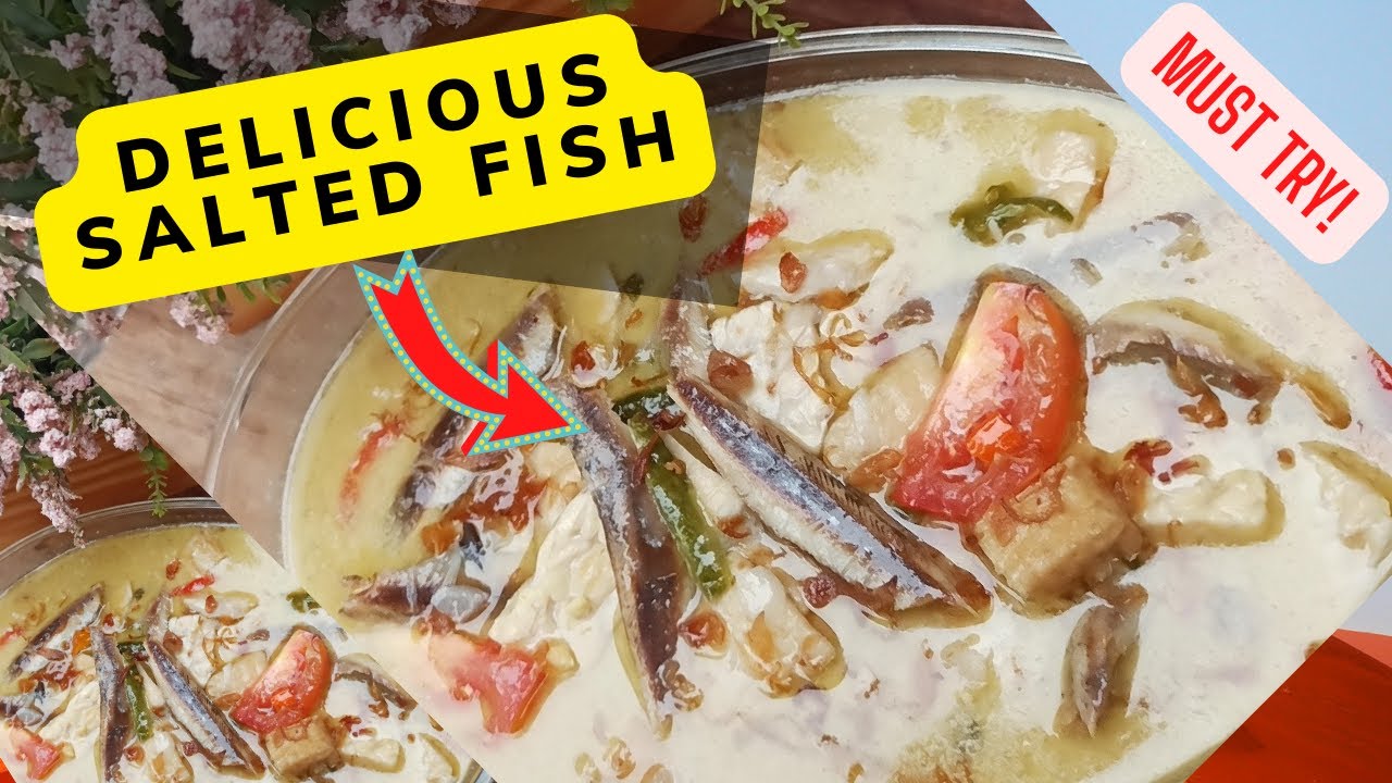 Indonesian recipe salted fish in coconut milk village cooking how to cook salted fish YouTube