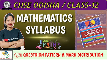 +2 2nd year Mathematics Syllabus//New Question pattern//CHSE Odisha @gitasbiology