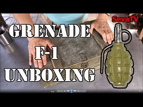 Grenade F-1 unboxing/ Анбоксинг: Ящик гранат Ф1 и картавый