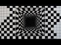 How to draw - 3d illusion, hole of chesspattern - foreshorten