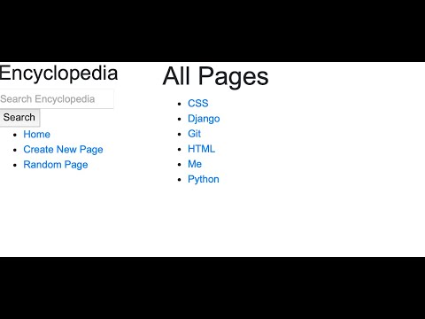 WIKI | project1 CS50 web development