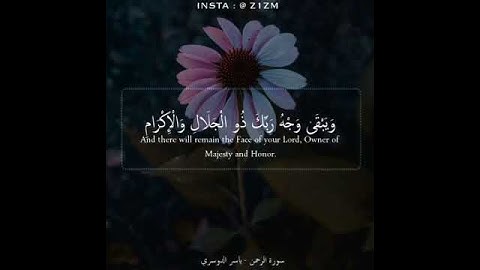 آيات من سورة الرحمن بصوت الشيخ ياسر الدوسري حفظه الله 🦋