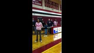 Pat Med -  9yr.old Kelly singing the Stars Spangled Banner