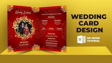 Wedding Invitation Card Design in MS word | Marriage card design | Microsoft word tutorial
