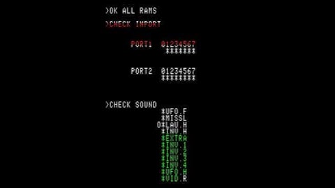 Space Invaders Test ROM MAME Gameplay video Snapshot -Rom name tst_invd-