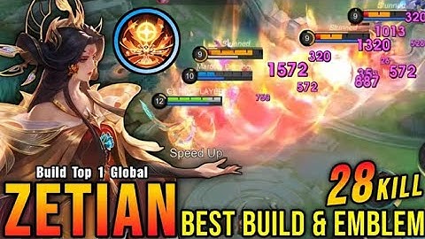🔥 28 KILLS!! Top 1 Global Zetian Build & Emblem Guide | NEW Hero DOMINATES!! Aurora Moba Legends