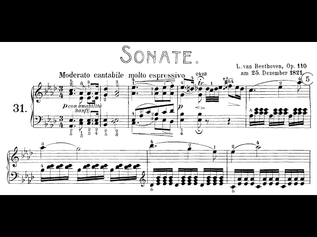 Ludwig van Beethoven - Piano Sonata No. 31 in A-Flat Major, Op. 110: II. Allegro molto