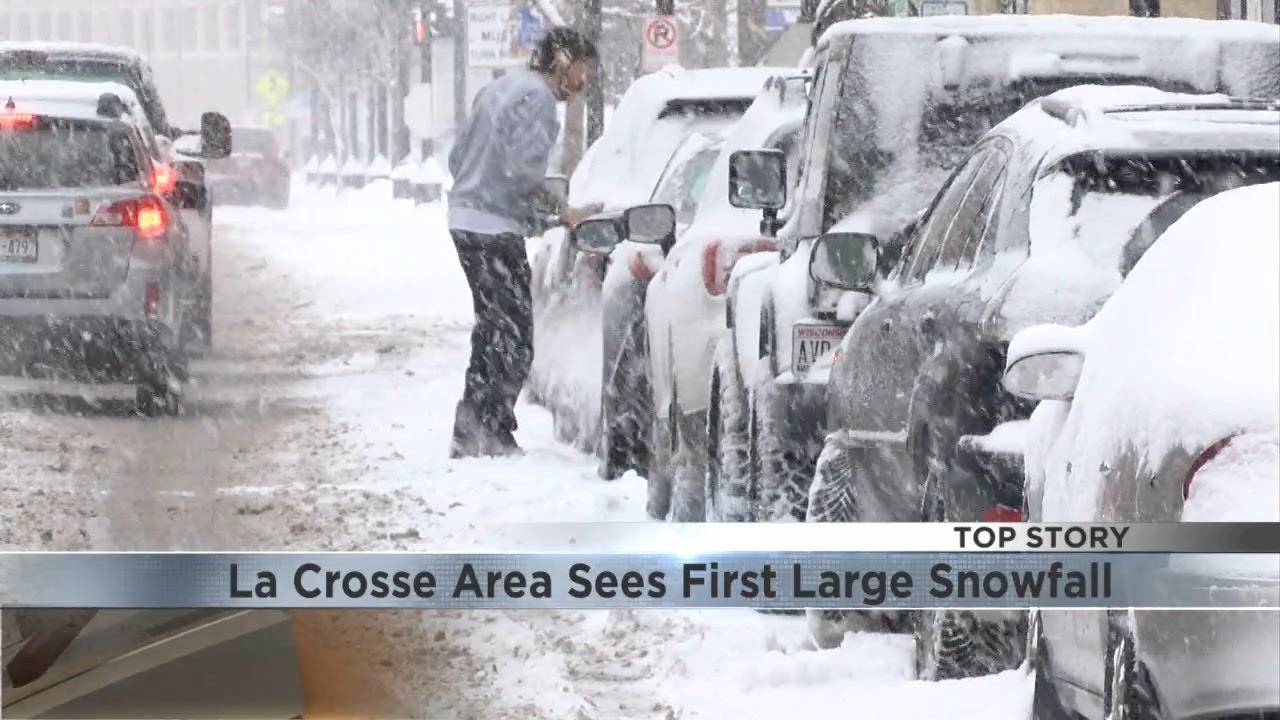 Coulee Region sees first big snow of the season - YouTube