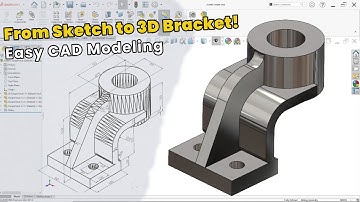 Bearing Bracket Modeling in SolidWorks | Easy CAD Tutorial