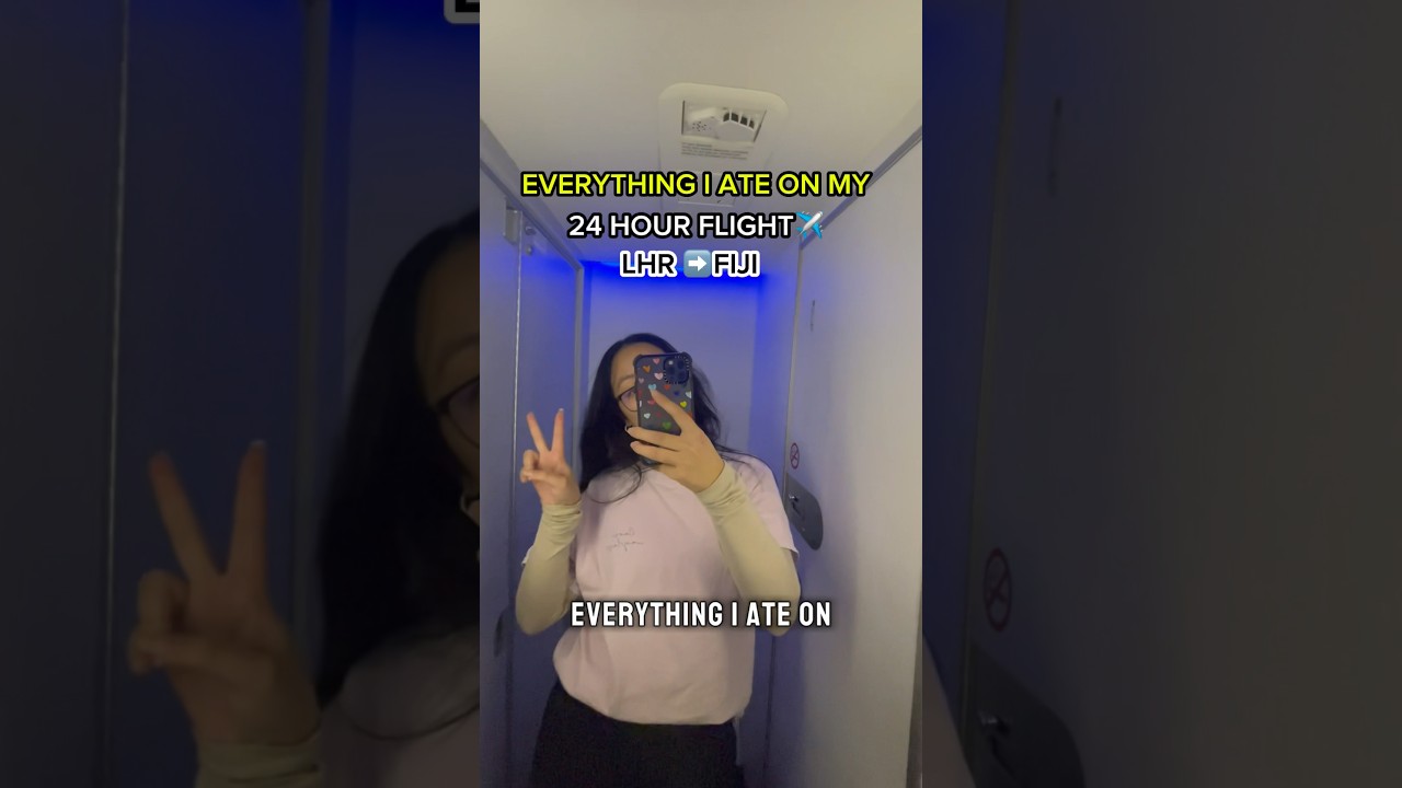 Everything i ate on my 24 hr flight to Fiji 😋