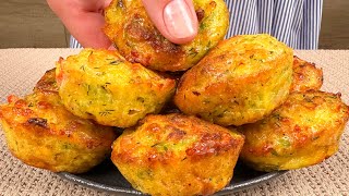 1 zucchini, 1 potato! This easy zucchini muffin recipe will delight you!