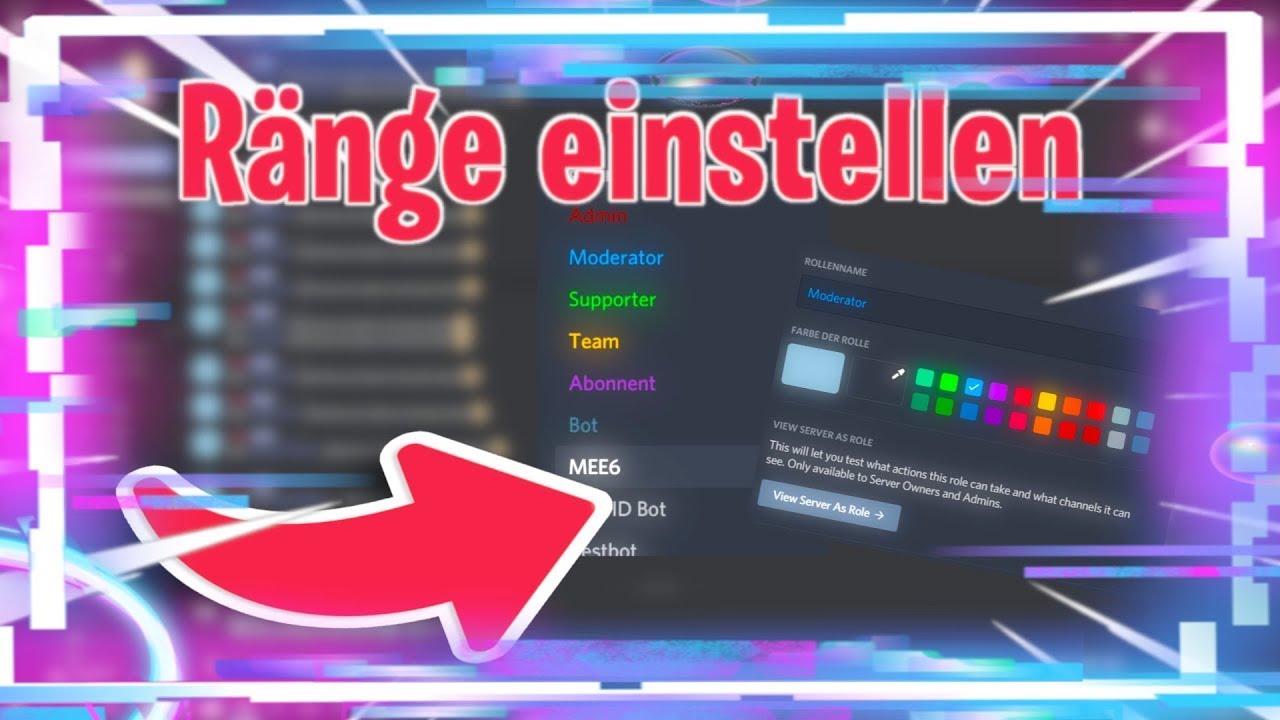 Discord Ränge/Rollen Erstellen Tutorial [Deutsch/German] - YouTube