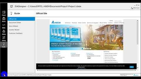 Delta DIADesigner link with MS300