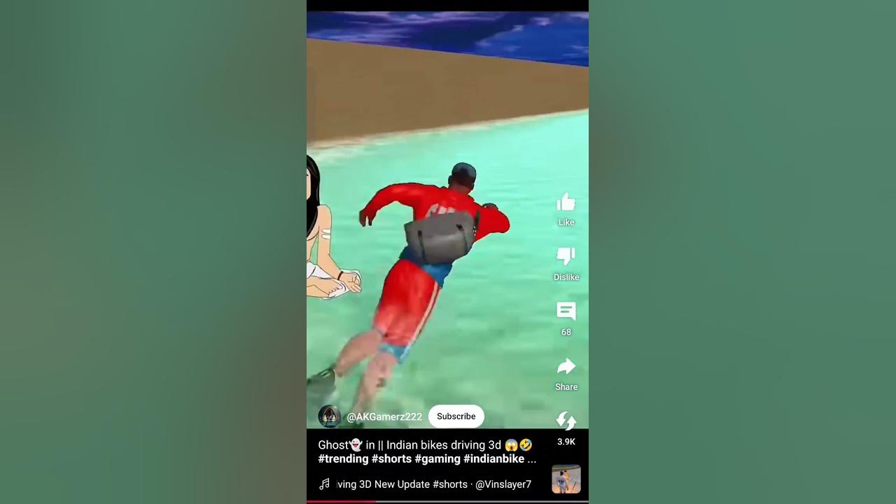 Ghost👻 in indian bike driving 3d 😱🤣 trending shorts india bike 