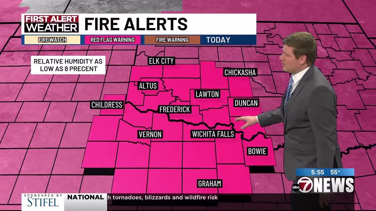 Strong winds and extreme fire danger expected today | 3/14 AM - YouTube