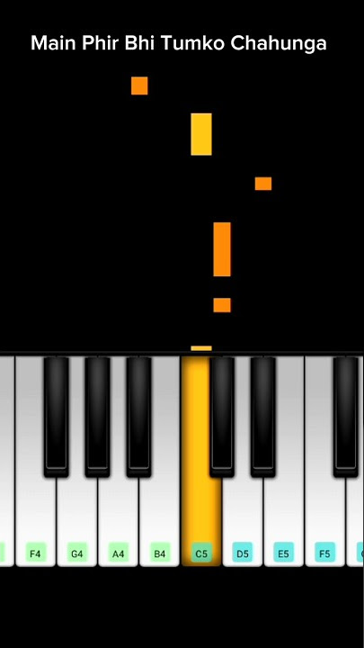 Main Phir Bhi Tumko Chahunga | Easy Piano Tutorial |
