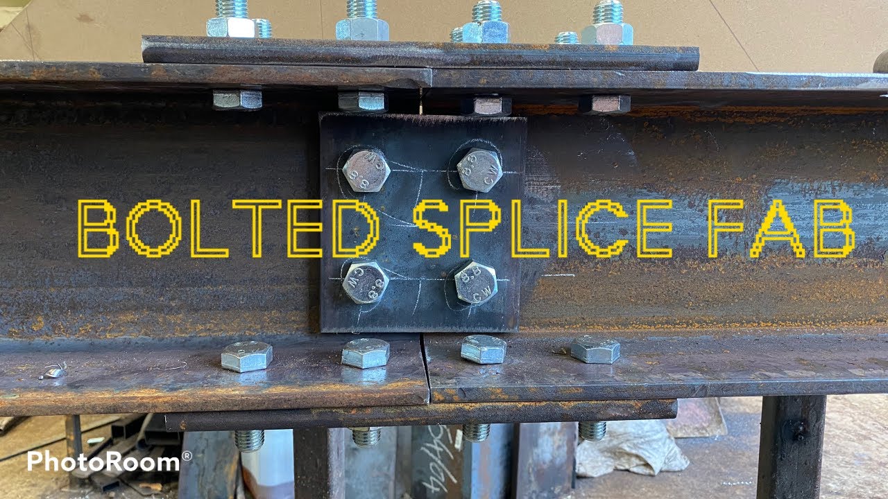 Bolted Steel Beam Column Splice Straight Joint Connection Uc Structural Steel Fabrication