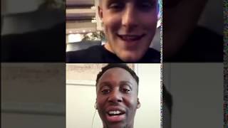 Jake Paul On Instagram Live Becomes Scared arguing W' South London Tiktoker Rafreacts for a fight