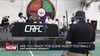 Student-built robots take the field at Collegiate Robotic Football National Championship