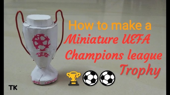 How to make UEFA Champions League Trophy from cardboard! #championsleague 