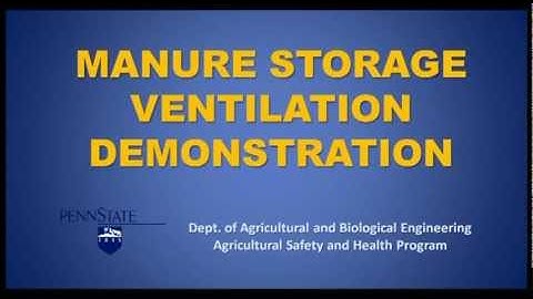Solid Cover Manure Storage Ventilation and Safety