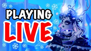 Farming for the upcoming set! Day 10 advent!! || Roblox Royale High with Viewers