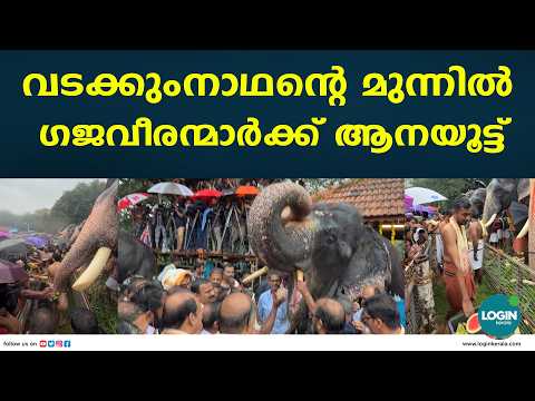 അൽപം കർക്കിടക ചികിത്സയാകാം; വടക്കുംനാഥന്റെ മുന്നിൽ ​ഗജവീരന്മാർക്ക് ആനയൂട്ട് | Aanayoottu