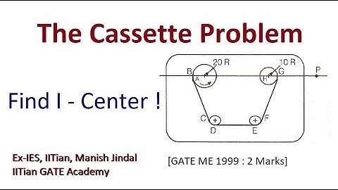 TOM, GATE Mechanical, Previous Year, GATE ME 1999, 2 MARK, Cassette Problem, I Center Method