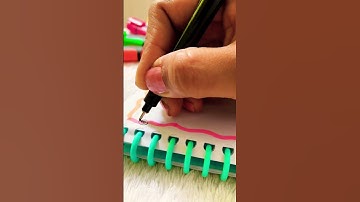 Easy and Quick Border Design using Highlighters 🌀💗🧡💚💛 || #shorts #trending #border #easy #art