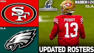 49ers vs. Eagles | NFC Championship | 2024 - 2025 Updated Rosters | Madden 24 PS5 Simulation