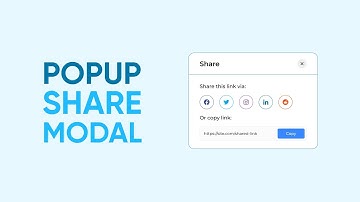 Popup Share Modal using HTML, CSS & JavaScript