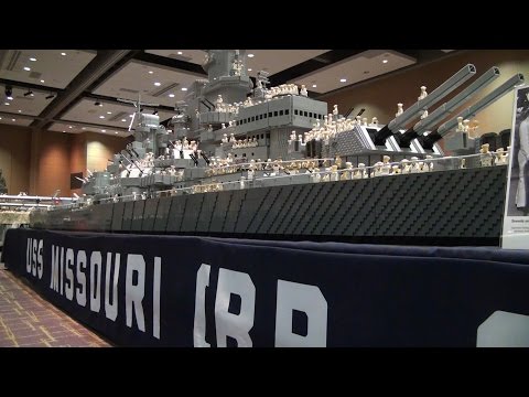 LEGO USS Missouri WWII battleship – Brickworld Fort Wayne 2015