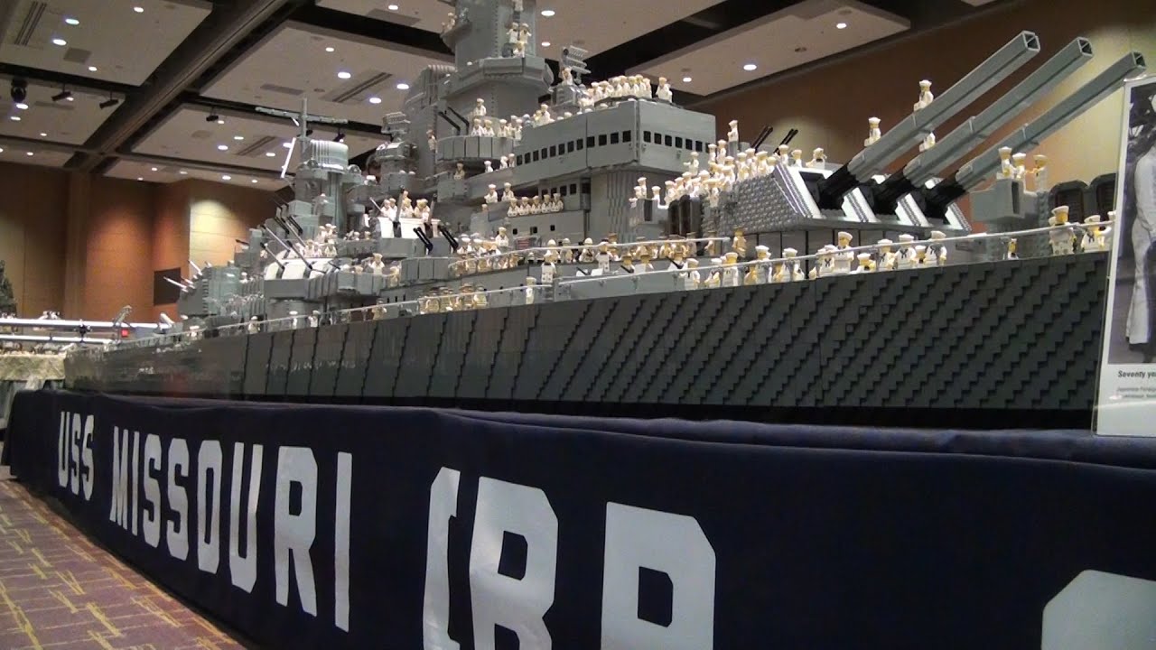 LEGO USS Missouri WWII – Brickworld Fort Wayne 2015 YouTube