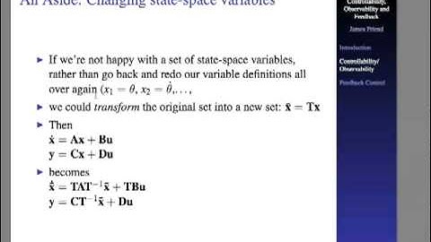 Undergraduate Control Theory Lecture 7 part 1