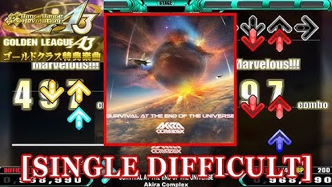 【DDR A3】 SURVIVAL AT THE END OF THE UNIVERSE / Akira Complex [SINGLE DIFFICULT] 譜面確認+Clap