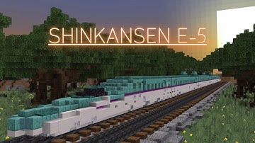 Minecraft: How to build a Train in Minecraft (Shinkansen E-5) Minecraft Train Tutorial