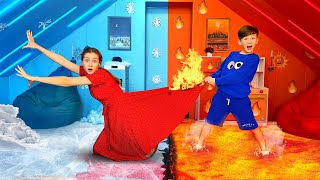 Super Senya And Mom Play Hot Vs Cold Challenge