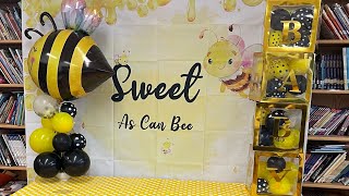 A bumble bee baby shower for a queen 🐝