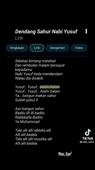 seruuu !!!! lirik bangunkan sahur terbaru tiktok mas_Sye2 #puasa2023 #viral #terbaru