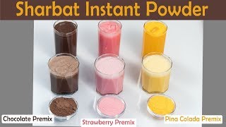 5 मिनटमे पीनाकोलाडा स्ट्रॉबेरी चॉकलेट 3 Sharbat Instant Premix Drink Pina Colada Strawberry Choco