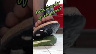 Crush with heels a rotten food cucumber 🥒 or my Ex Boyfriend ? #shorts #viral #asmr #crushing #expe