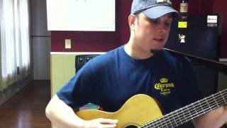 Video thumbnail of "Piano man cover on guitar"