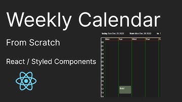 Weekly Calendar | React JS