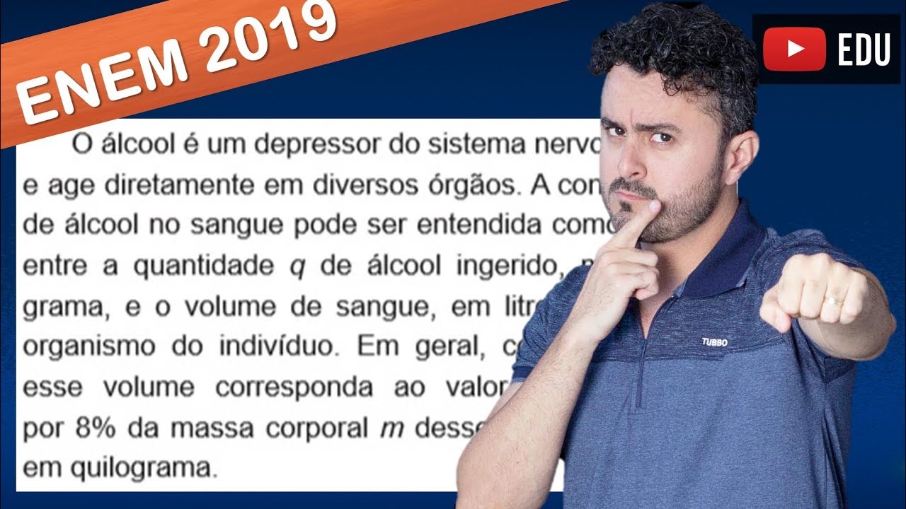 Enem 2019| Razão| O álcool é um depressor do sistema nervoso central e ...