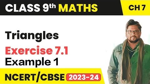 Triangles Class 9 Maths Chapter 7 Ncert// SAS Congruence Example 1// in fig.7.1 OA=OB OD=OC Show