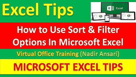 Excel Tips (Sort & Filter Options) Excel Basic Training and Tutorial