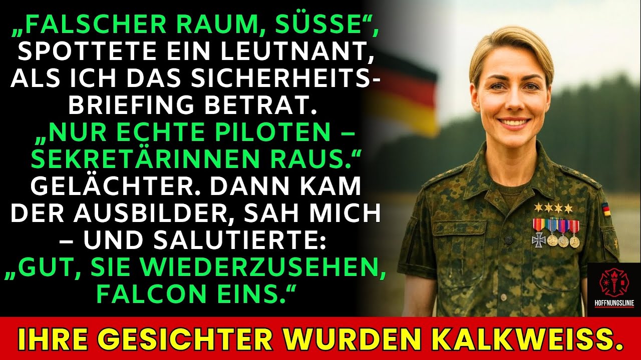 „Nur echte Piloten“, lachten sie – bis der Ausbilder salutierte: „Falcon Eins, Ma’am!“