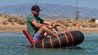 That's insane! We made a boat from trash!