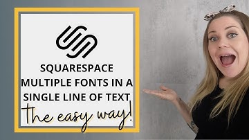 How To Use Multiple Fonts in One Line // Squarespace CSS Tutorial