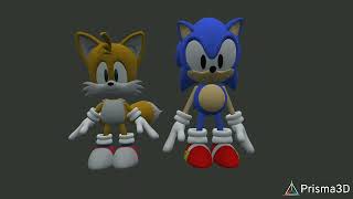 classic sonic & tails prisma 3d